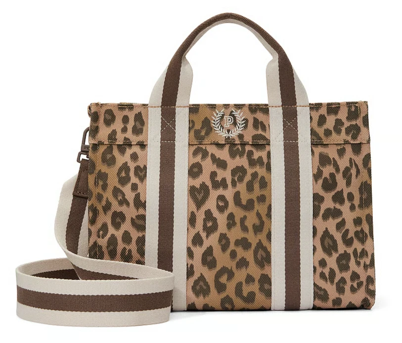 Bolso de Mano Victoria's Secret Rosa Leopardo 8" x 11" Mini Bandolera Lona Nuevo con Etiquetas Foto 4 de 4