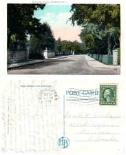 Vintage 1923 Postcard Bellevue Avenue Newport Rhode Island Historic Street