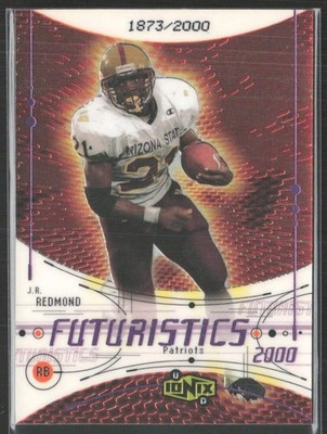 2000 UD Ionix #90 J.R. Redmond #/2000 New England Patriots (K)