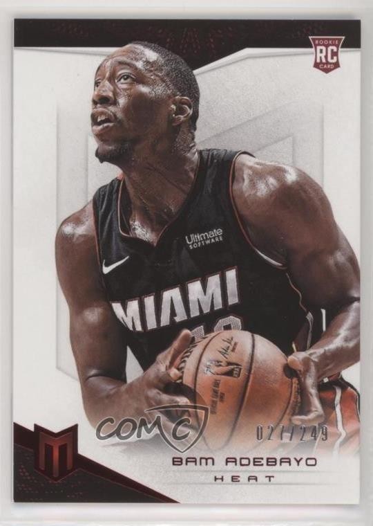 2017-18 Panini Chronicles Momentum Red 27/249 Bam Adebayo #339 Rookie RC 01zn