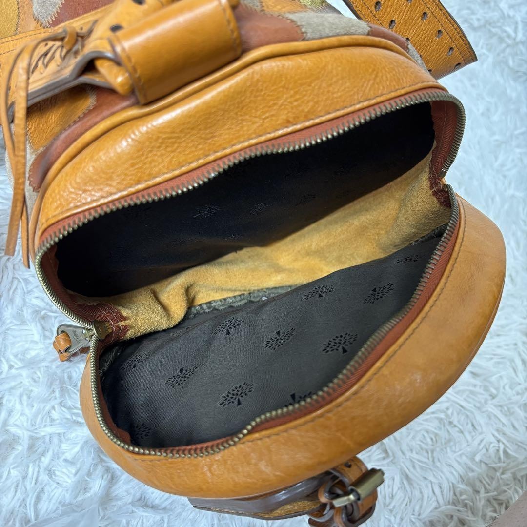 Mulberry Boston Bag Shoulder Patchwork Leather Multicolor