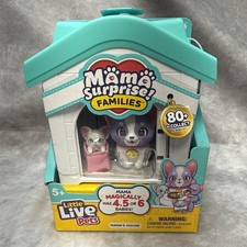 Little Live Pets Mama Surprise Families Dog House Play Set Frenchie Family New