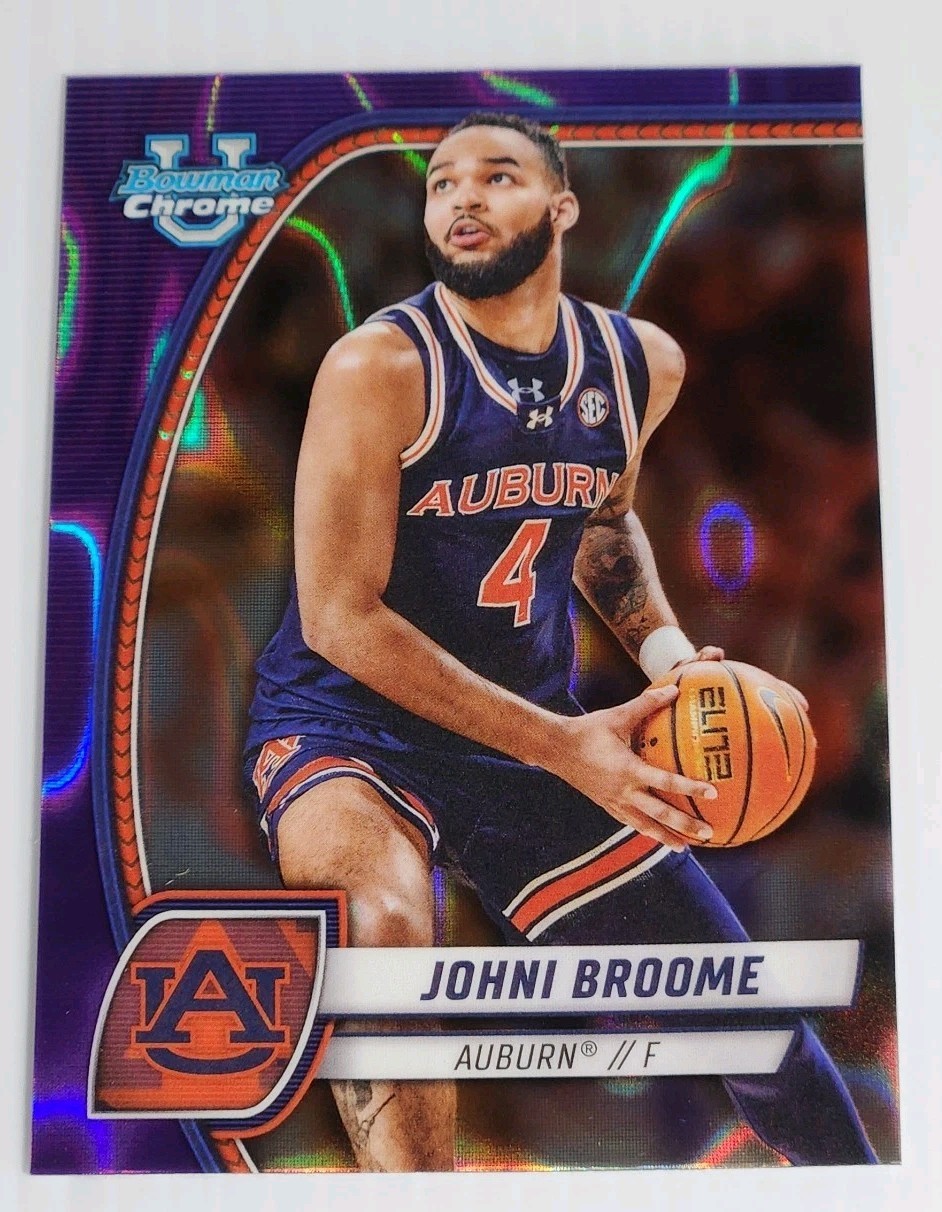 2024-25 Bowman Chrome University U Purple Lava Refractor #98 Johni Broome