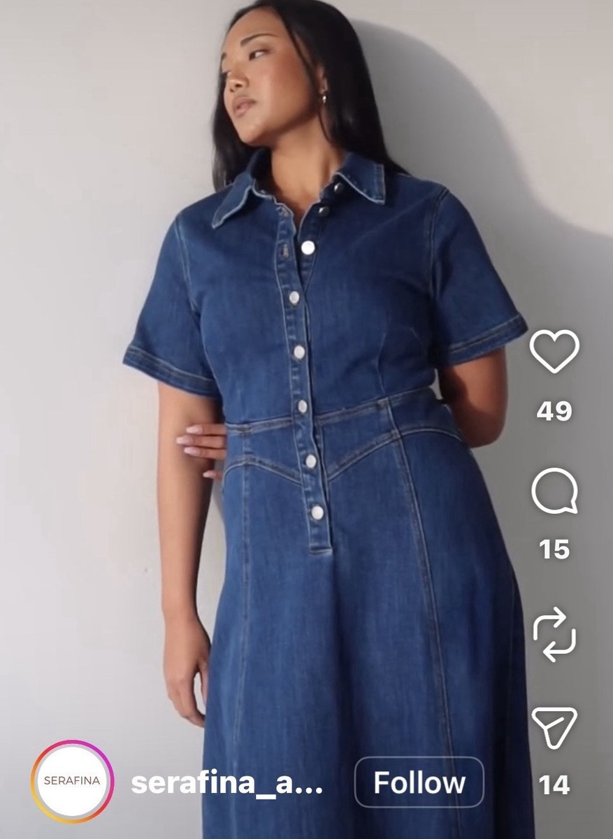 white christmas dresses Seraphina Denim Maxi Dress – quietBold main image 0