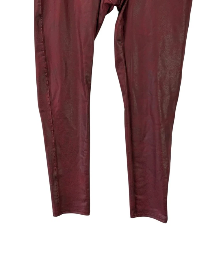 DG2 Diane Gilman Borgoña Ajustado y Elegante Recubierto Leggings Ajustados Elastizados Talla PM Foto 3 de 4
