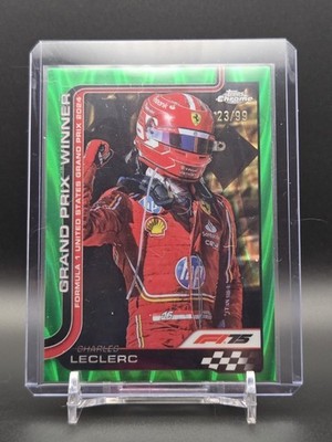 Topps Chrome 2025 Formula 1 F1 Charles Leclerc #111 Green Raywave Refractor /99
