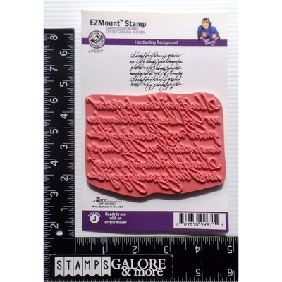 SUNDAY INT'L EZ MOUNT Rubber Stamps Cling J-PSH017 HANDWRITING BACKGROUND #BINZ2