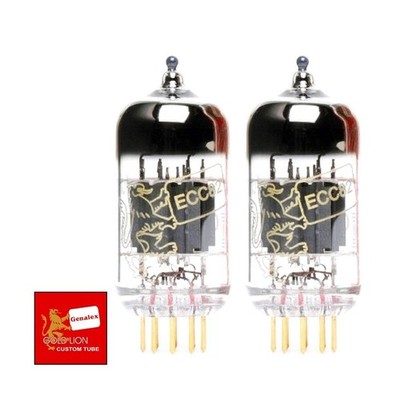 New Gain Matched Pair (2) Genalex Reissue 12AU7 ECC82 GOLD PINS Vacuum Tubes