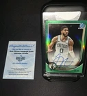 Jayson Tatum Bowman Chrome Green Refractor Boston Celtics 35/99 On Card Auto