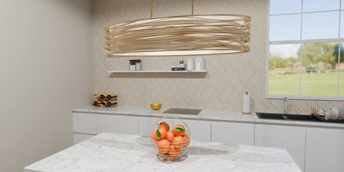 Quoizel SPL542 Spiral 5 Light 42"W Linear Chandelier - Black - Picture 6 of 9