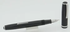Esterbrook J Black & Chrome Fountain Pen - 1555 Gregg Fine Nib - 1950's - AAA