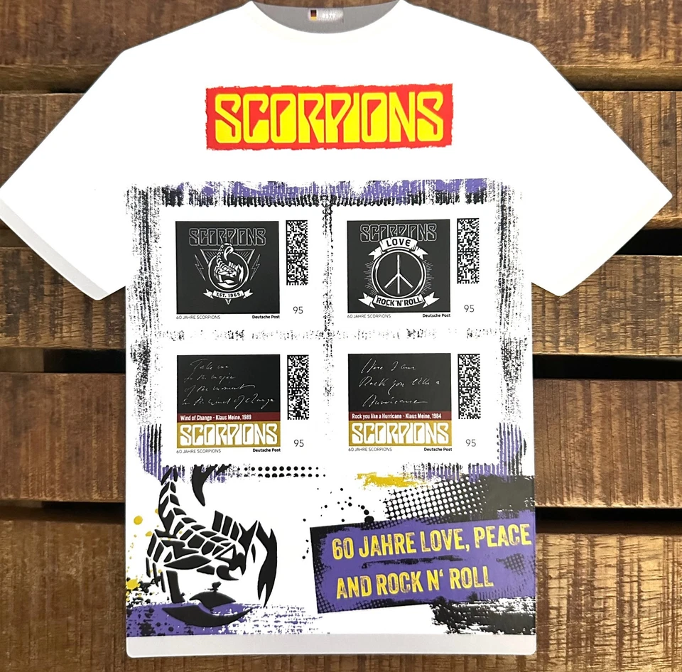 GERMANY 2025 SPECIAL-EDITION 60 YEARS SCORPIONS SET of 3 SHEETS / 4 issues MNH ! - Image 3 of 4