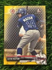 2017 Bowman Kevin Maitan #BP100 Prospects Yellow Atlanta Braves 1st Bowman