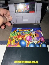 SNES Super Bomberman 2 SNES - Game Tested Working W/Manual