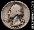 1943 Silver Washington Quarter-Scarce Better Date No Reserve #i3079