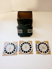 Vintage 1950's Sawyer's Black View-Master Reel Viewer Portland Ore. w/3 Reels