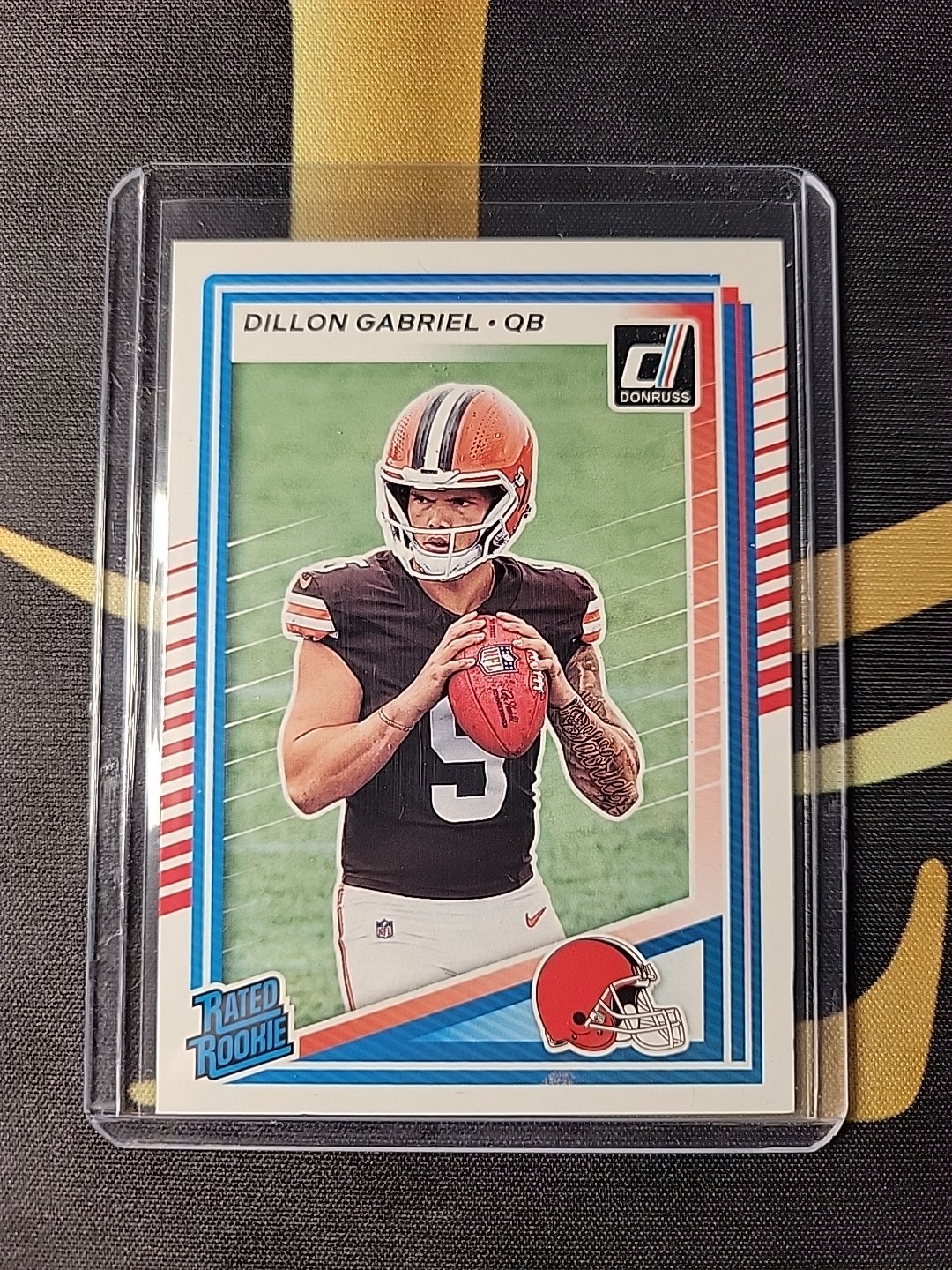 2025 Panini Donruss Dillon Gabriel No Name Variation Rated Rookie Card