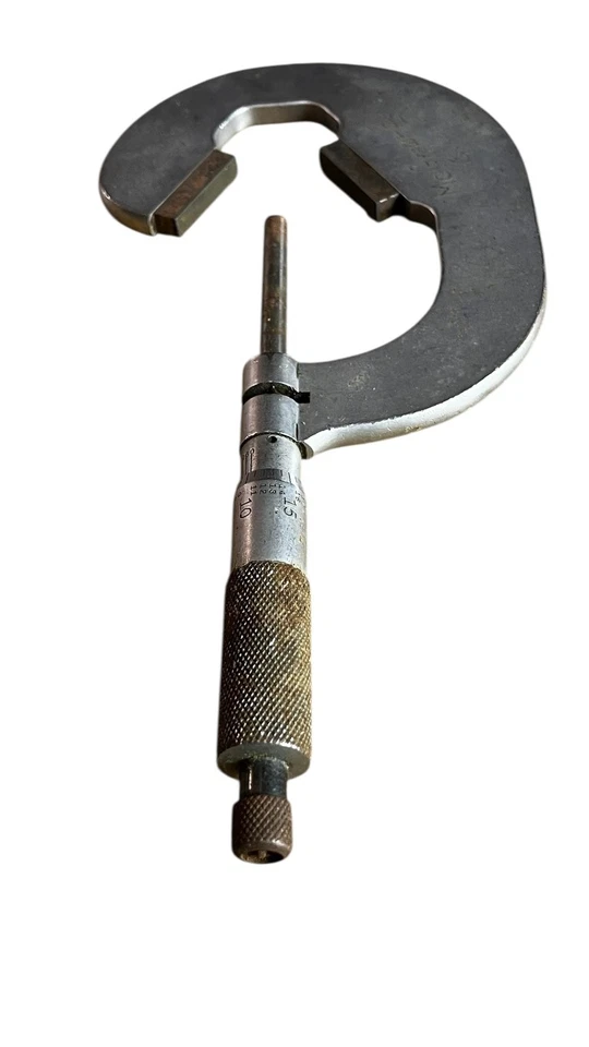 Starrett No. Vintage Micrómetro de yunque 483 0-1" *RUSTO Foto 3 de 3