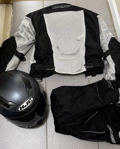 HJC Helmet / Joe Rocket Jacket and Pants Set (attachable) - Motorcycle Set