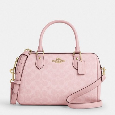 NWT Limited Coach Rowan Satchel Bag In Signature Canvas CV961