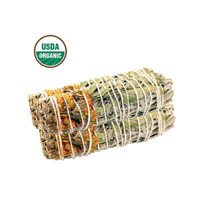 Sage Smudge Sticks 4'' Positive Vibes White Sage 3 Pack Cleansing Energy