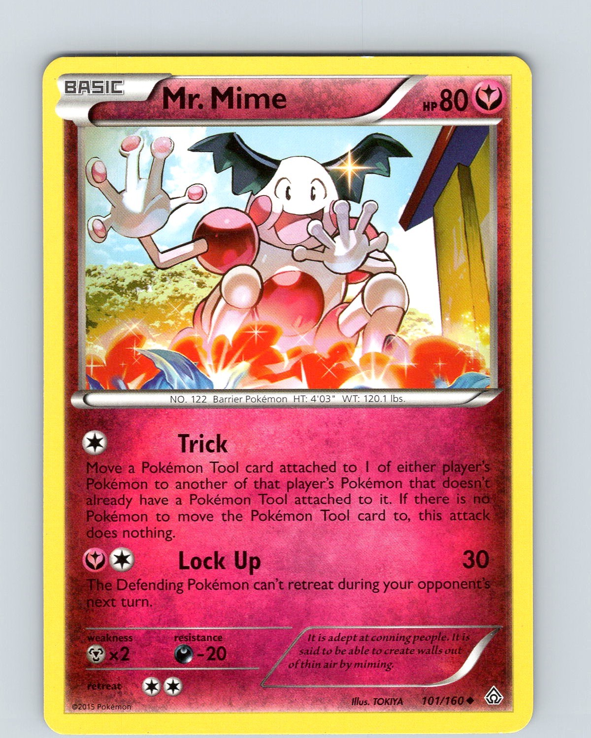Pokemon TCG Mr. Mime XY Primal Clash 101/160 Regular Uncommon Card LP-NM