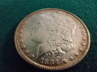 1884 Silver Morgan Toning Beautifully Really Nice Coin You Judge See Pictures