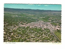 Aerial view of Fort Collins CO vintage postcard unposted
