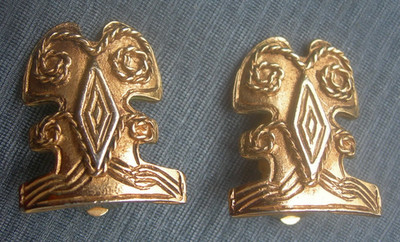 P&M PARIS: OHRRINGE CLIPS aus vergoldetem Metall