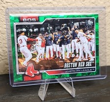  Green Diamante Parallel Red Sox #198 /99 Baseball Card Lucky 13 Roman Anthony 