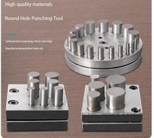 DIY 17-Hole Punching Die for Jewellery - Round Silver Coin Ring Punching Mould