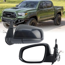 Left Driver Side Mirror Compatible with Toyota Tacoma 2016-2023 Heated Manual Fo