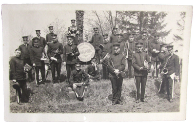 #ad #ad 1908 15 LOUISVILLE OHIO OH. RPPC Real Photo Postcard Of Town Band in Uniforms $22.95