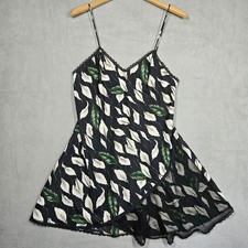 Vtg Valentino Intimo Slip Dress Women Sz Large Lily Floral Lingerie Chemise 90s