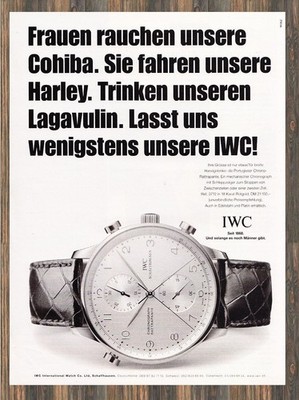 IWC No. 3712 Chrono-Rattrapante - Reklame Werbeanzeige Original-Werbung 1999