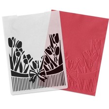 3-D Textured Impressions Background Embossing Folder, Rose Flower Bow Stripe...