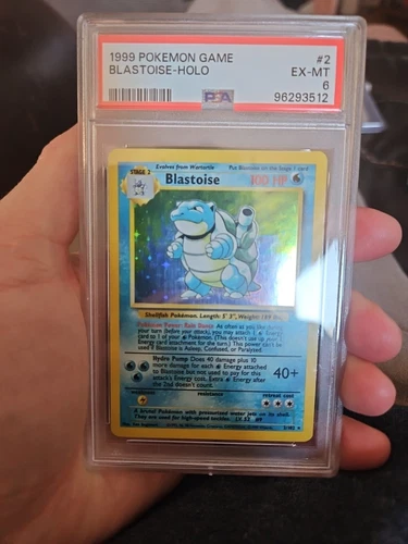 1999 Pokémon Game Blastoise Holo Base Set 2/102 - PSA 6 EX-MT Fresh Slab