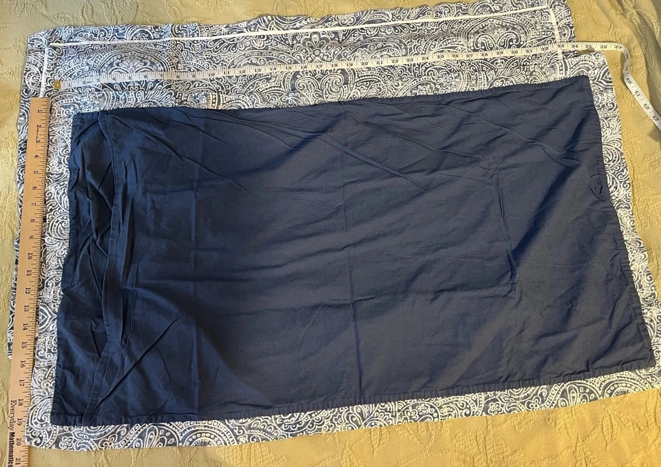 Funda de almohada Liz Claiborne Home algodón azul y blanco 36” largo X 21” ancho Foto 3 de 4