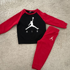 Jordan 2-Piece Pants Set 2T Red/Black Jumpman Logo Fleece Sweatshirt