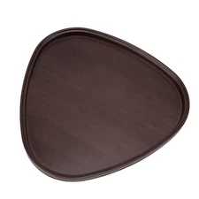 Small Wooden Serving Tray Triangle Shaped Food Tray for Cafe Party Natural