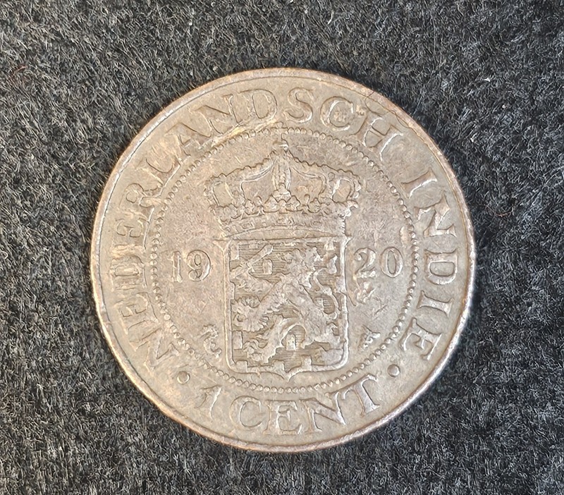Netherlands Indies 1 Cent Coin 1920 - Nederl. Indië Copper Coin