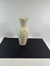 Vintage Belleek bud vase with shamrock design...