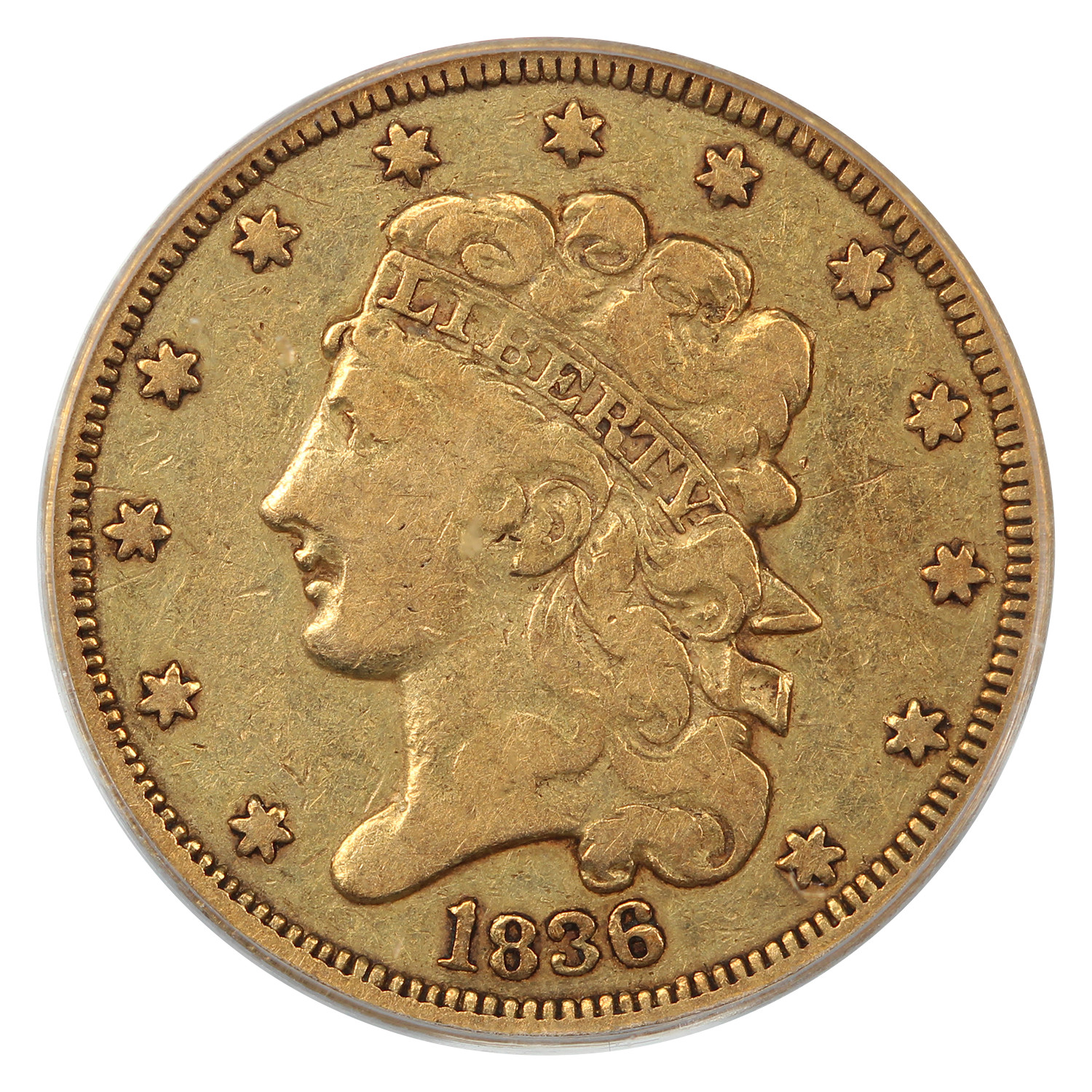 1836 $5 PCGS VF25 - Classic Head $5