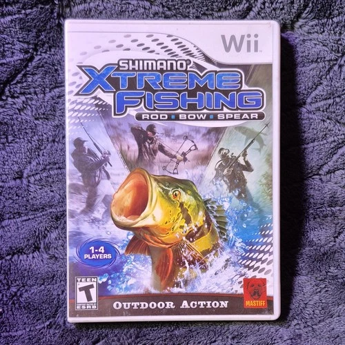 Shimano Xtreme Fishing Nintendo Wii Sports Action Adventure Manual Multiplayer