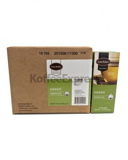 Farmer Brothers Premium Green Tea, 6/25 ct boxes