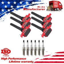 6Pcs Ignition Coil UF648 & Spark Plug for 11-16 Chrysler Dodge Jeep Ram 3.2/3.6L