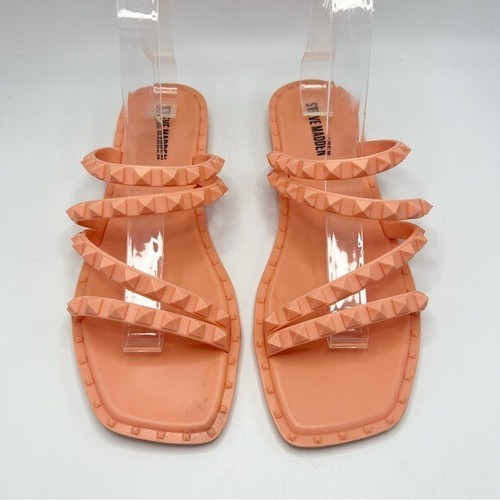 Steve Madden Skyler Jelly Slide Sandals Size 7 Peach - Picture 2 of 12