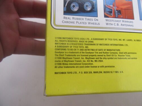 Vintage 1996 Matchbox Premiere Kenworth Aerodyne Matchbox Tractor Trailer (NIB) - Picture 8 of 10