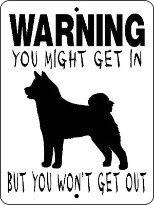 *Aluminum* Akita 4/" x 18/" Metal Novelty Street Sign SS 192