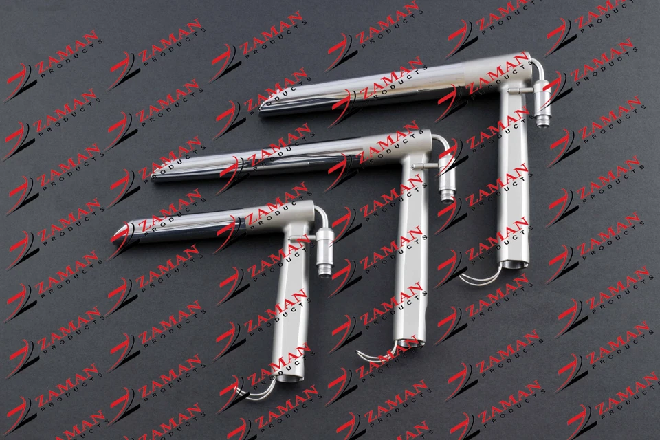 Laringoscopio de funcionamiento de fibra óptica rígido directo 4 piezas seT por Zaman Products Foto 4 de 4